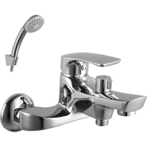 Смеситель для ванны Lemark Plus shape с коротким изливом с аксессуарами (LM1712C)