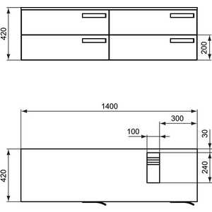 Тумба Ideal Standard Strada для умывальника k077701 k077801 или k078201 (K2729WG)