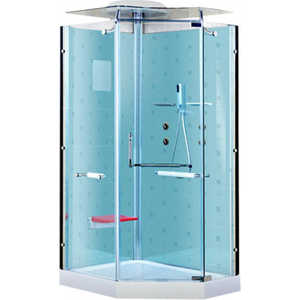 Душевая кабина LanMeng LM-856 A L 100х85х219 см левая blue (синяя)
