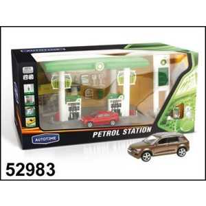 AUTOTIME Набор транспорта Petrol Station, машина Volkswagen Touareg 52983W-RUS