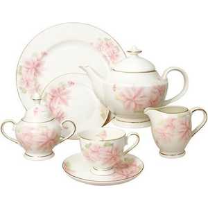 Чайный сервиз Emerald Розовые цветы из 40-ка предметов E5-HV004011/40-AL