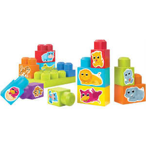 Mega Bloks Набор First Builders Обучающий кубик Изучи животных 81206/ast81204 (81206, 81207)