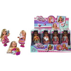 Smoby Кукла Еви с зверюшками, 12 см., 5730513