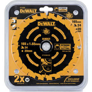Диск пильный DeWALT 165х20мм 24зуба Extreme (DT 10300)