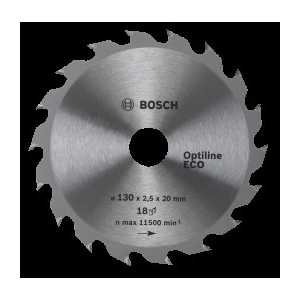 Диск пильный Bosch 160х20/16мм 18зубьев Optiline Eco (2.608.641.785)