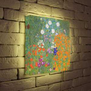 FotonioBox Лайтбокс "Густав Климт "Цветы" 35x35-038