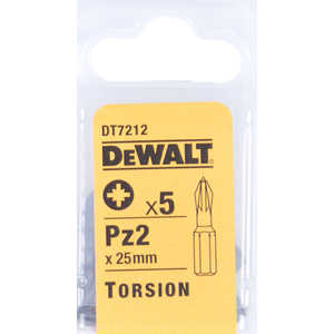 Бит DeWALT PZ2 х25мм 5шт Torsion (DT 7212)