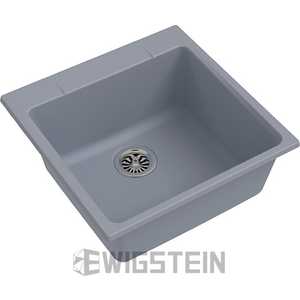 Кухонная мойка Ewigstein Gerd 50 510x510 серый металлик