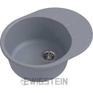 Кухонная мойка Ewigstein Rund 45F 580x450 серый металлик