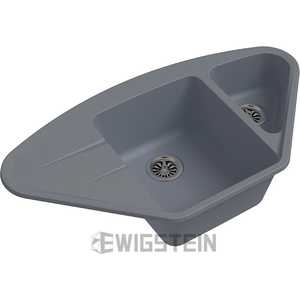 Мойка кухонная Ewigstein Wink 80KF 960x520 серый металлик