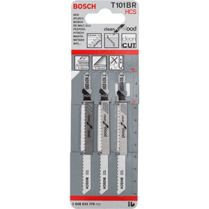 Пилки для лобзика Bosch 100мм 3шт T101BR Clean for Wood (2.608.633.779)