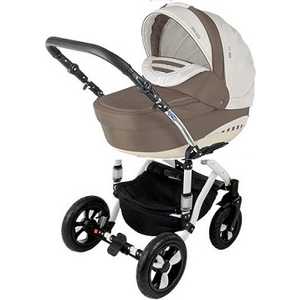 Коляска модульная 2 в 1 BEBE-MOBILE "Toscana" (темно-бежевый/бежевый/полоска) 03P