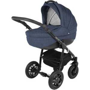 Коляска модульная 2 в 1 BEBE-MOBILE "Toscana Deluxe Len" (синий) 80L