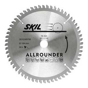 Диск пильный Skil 184х16мм 60зубьев Allrounder (2610395706)