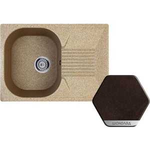 Мойка кухонная Weissgauff Classic 695 Eco Granit шоколад