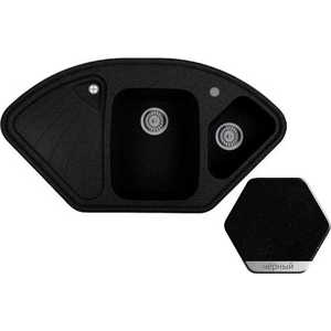 Мойка кухонная Weissgauff Corner 1050 Eco Granit черный