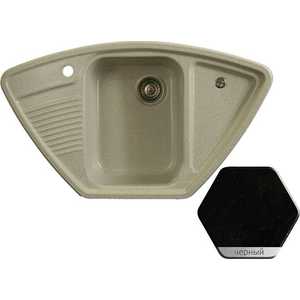 Мойка кухонная Weissgauff Corner 875 Eco Granit черный