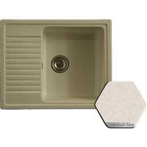 Мойка кухонная Weissgauff Quadro620 Eco Granit светло-бежевый