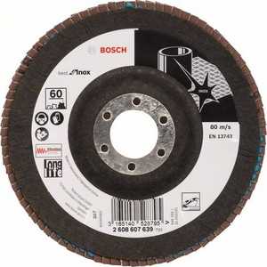 Круг лепестковый торцевой Bosch 125х22.2мм K60 Best for Inox (2.608.607.639)
