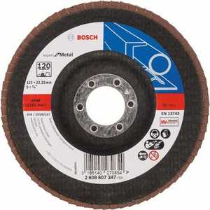 Круг лепестковый торцевой Bosch 125х22.2мм K120 Expert for Metal (2.608.607.347)