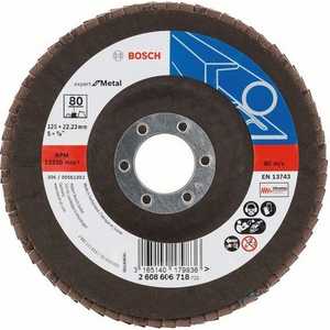 Круг лепестковый торцевой Bosch 125х22.2мм K80 Expert for Metal (2.608.606.718)