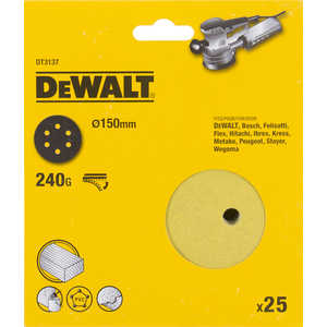 Шлифкруг DeWALT 150мм К240 25шт (DT 3137)