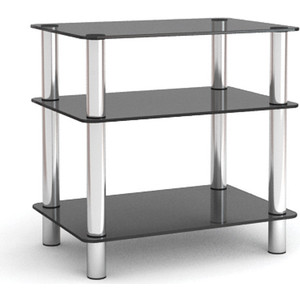 Тумба MetalDesign MD 108-3 каркас хром/стекло дымчатое