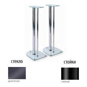 Тумба MetalDesign MD 203-900 каркас черный/стекло дымчатое