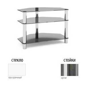 Стойка под аппаратуру MetalDesign Flatform TV 11 каркас хром/стекло прозрачное