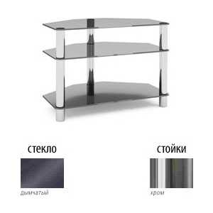 Стойка под аппаратуру MetalDesign Flatform TV 11 каркас хром/стекло дымчатое