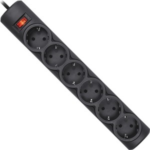 Сетевой фильтр Defender DFS 153 3м 6 розеток, black
