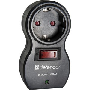 Сетевой фильтр Defender Voyage 100 2 USB порта black