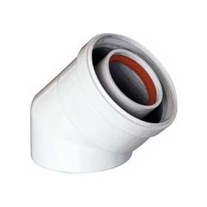 Отвод BAXI коаксиальный DN 60/100 45 градусов (KHG 714101610)