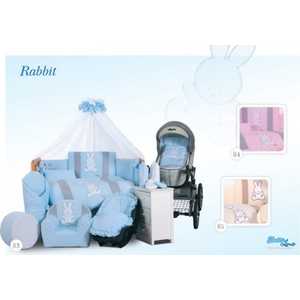 Комплект в кровать Tuttolina 6 предметов Rabbit розовый 6HD/84