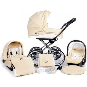 Коляска 3 в 1 Nastella luxe Eco Beige Beige
