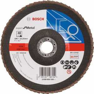 Круг лепестковый торцевой Bosch 180х22.2мм K40 Expert for Metal (2.608.606.936)