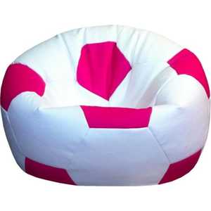 Кресло Magic-puff Мяч white/pink