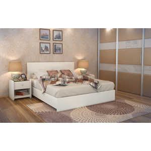 Кровать Аскона Isabella с подъёмным механизмом 180х200 к/з White
