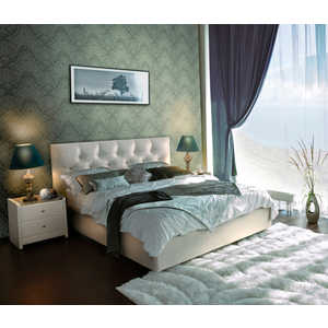 Кровать Аскона Marlena с подъёмным механизмом 160х200 к/з White