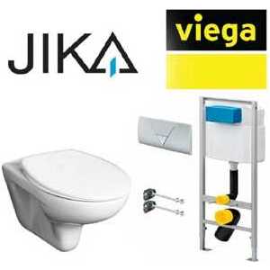 Комплект Viega инсталляции ECO STANDARD SET и унитаза с сиденьем ZETA (606688+460440+406912+8.2039.6.000.000.1+8.9327.2.000.063.1)