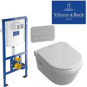 Комплект Villeroy Boch инсталляции SET и унитаза с сиденьем Omnia Architectura (92246100+92249061+5684H101)