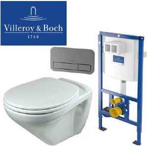 Комплект Villeroy Boch инсталляции SET и унитаза с сиденьем Omnia Classic (92246100+92249061+76821001+011303)