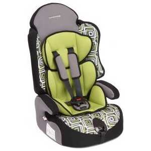 Автокресло Leader Kids Прайм Isofix с вкладышем зеленый принт KRES0434