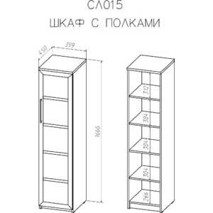 Шкаф-пенал с полками ВасКо Соло 015-1301 (45 низкий) от ТЕХПОРТ Шкаф-пенал с полками ВасКо Соло 015-1301 (45 низкий) от ТЕХПОРТ