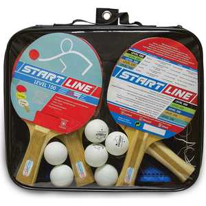 Набор теннисный Start Line ракетки Level 100 4шт, мячи Club Select 6шт, сетка с креплением