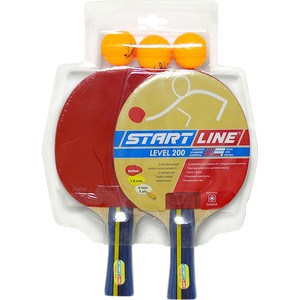 Набор теннисный Start Line ракетки Level 200 2шт, мячи Club Select 3шт