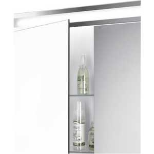 Зеркальный шкаф Dreja Max 80 с Led освещением 2д (зеркало 50/30) белый (69233)