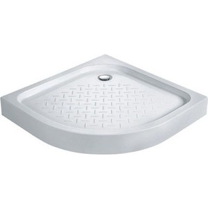 Душевой поддон Cezares 80x80x13 см литой из искусственного мрамора радиальный (TRAY-S-R-80-550-13-W)
