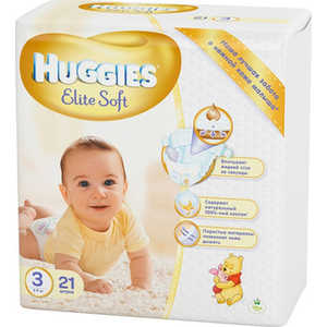 промо подгузники Huggies "Элит Софт" (3) 5-9 кг, (21/8) (5029053545271)