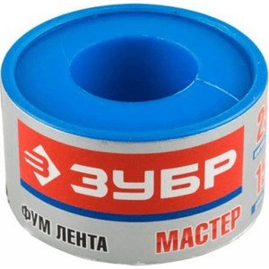 Фум лента Зубр 0.1мм х 12мм х 15м плотность 0,40 г/см3 (12373-12-040)